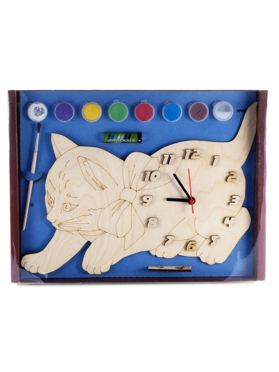Часы-раскраска  Кошка 