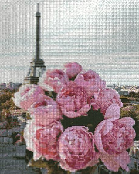Алмазная мозаика Цветы в Париже