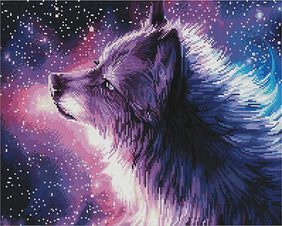 Алмазная мозаика Небесный Волк