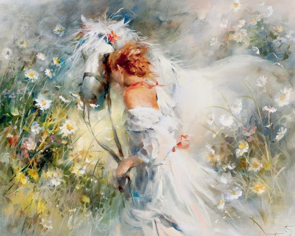 Картина по номерам Девушка и лошадь