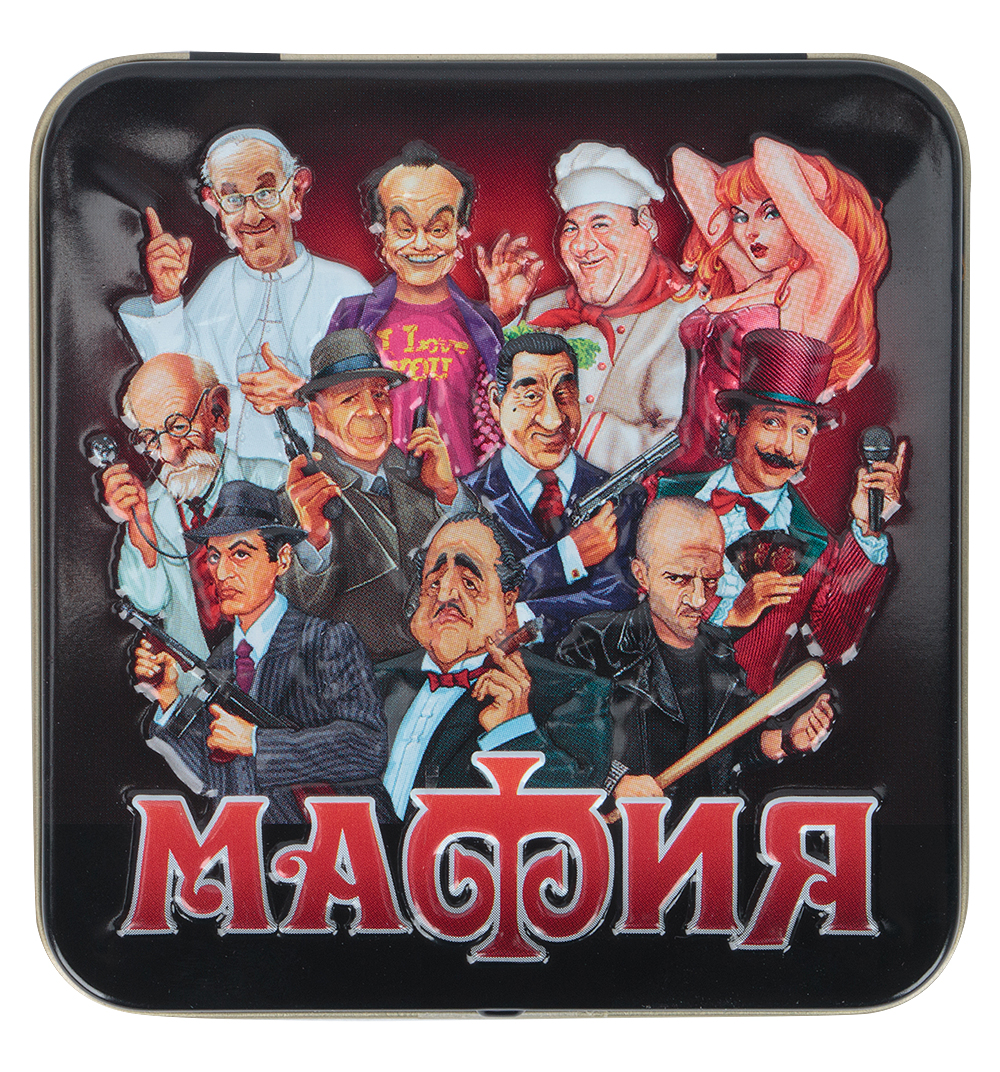 Настольная игра Мафия (жестяная коробочка)